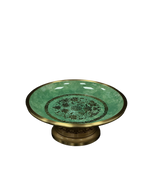 AuraForma Jade Offering Plate – Brass Rim