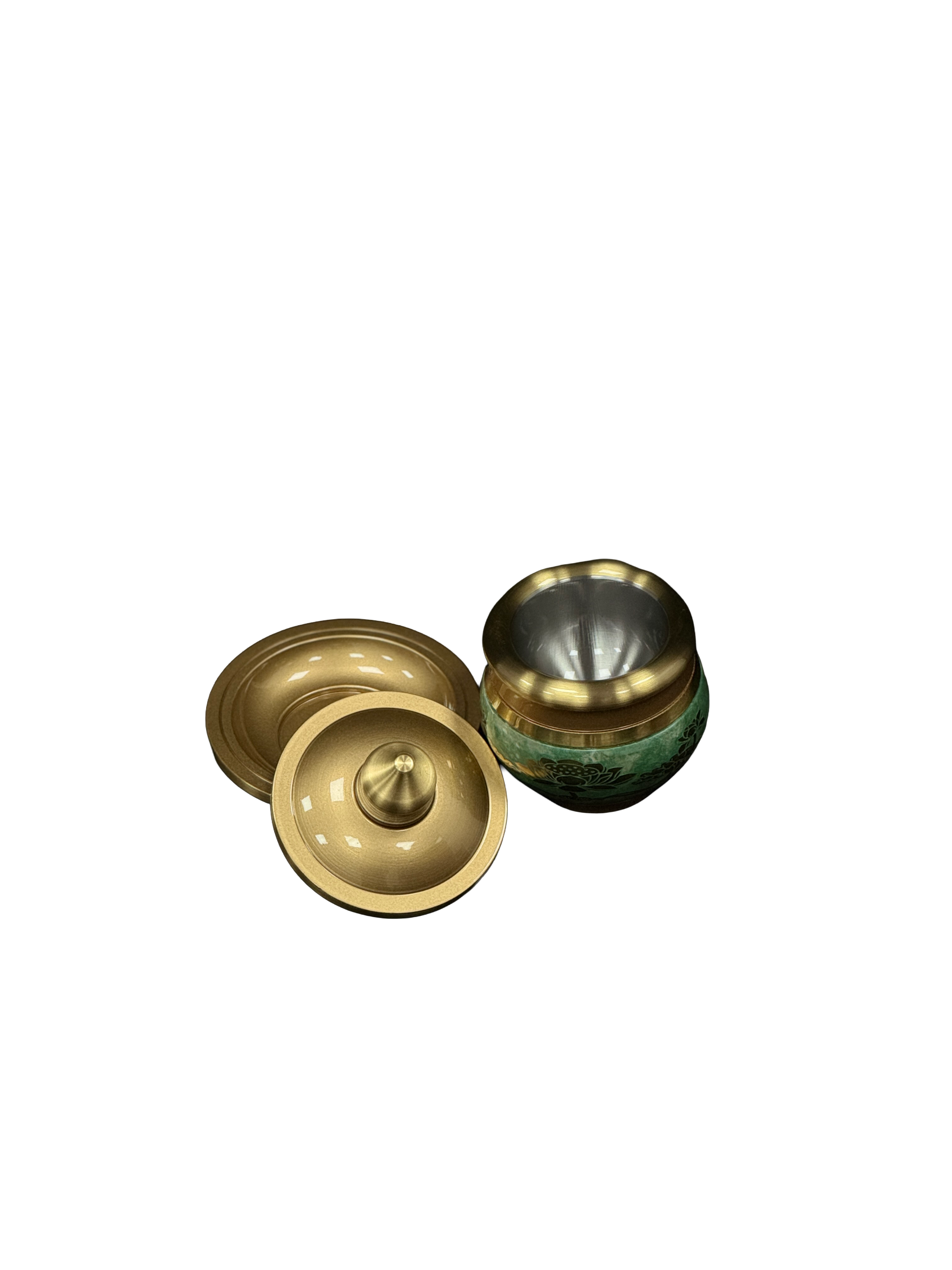 Virid Lidded Enamel Canister（Single / Set of 3）