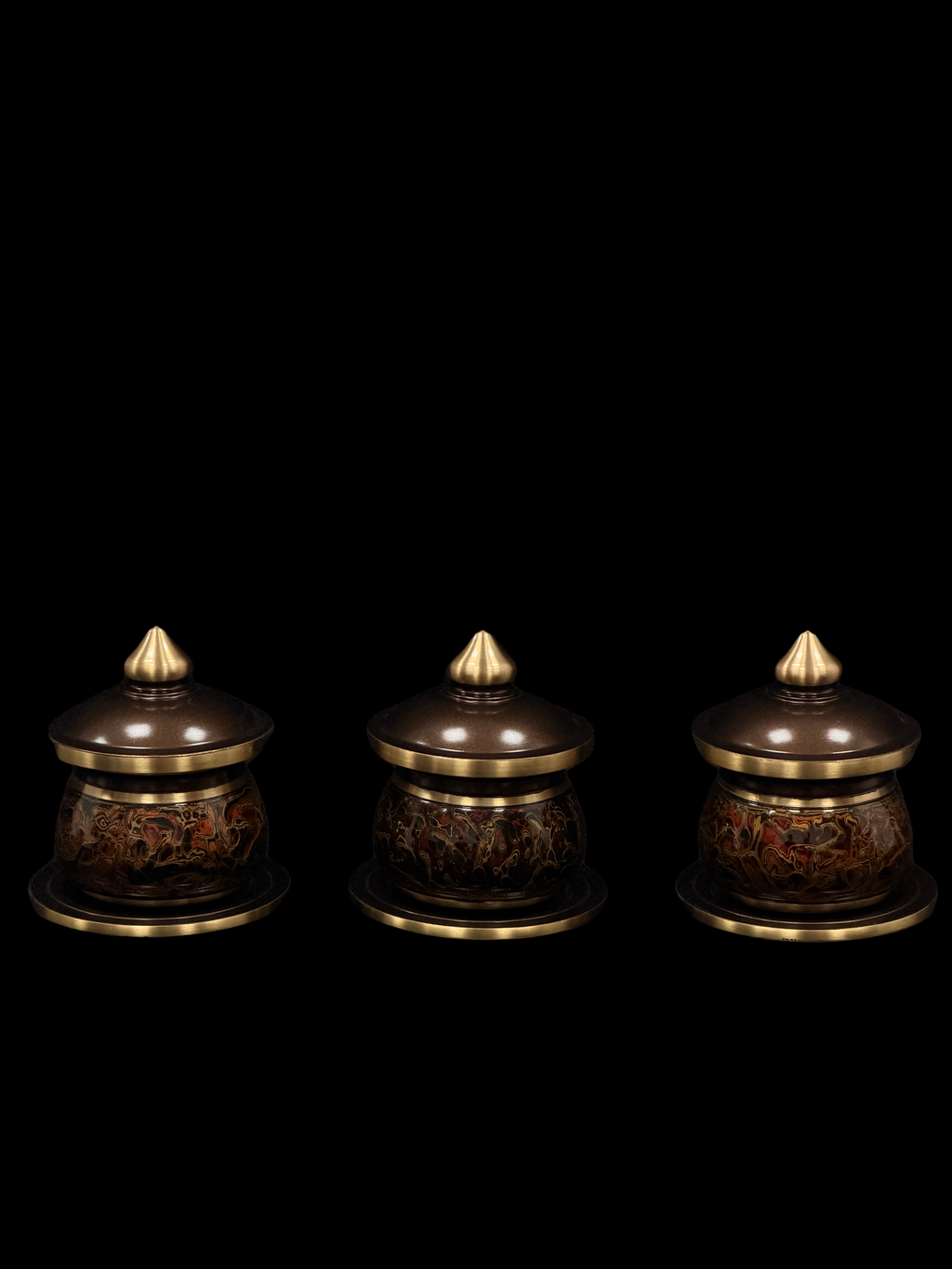 AuraForma Gilded Lidded Brass Canister