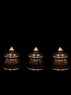 AuraForma Gilded Lidded Brass Canister