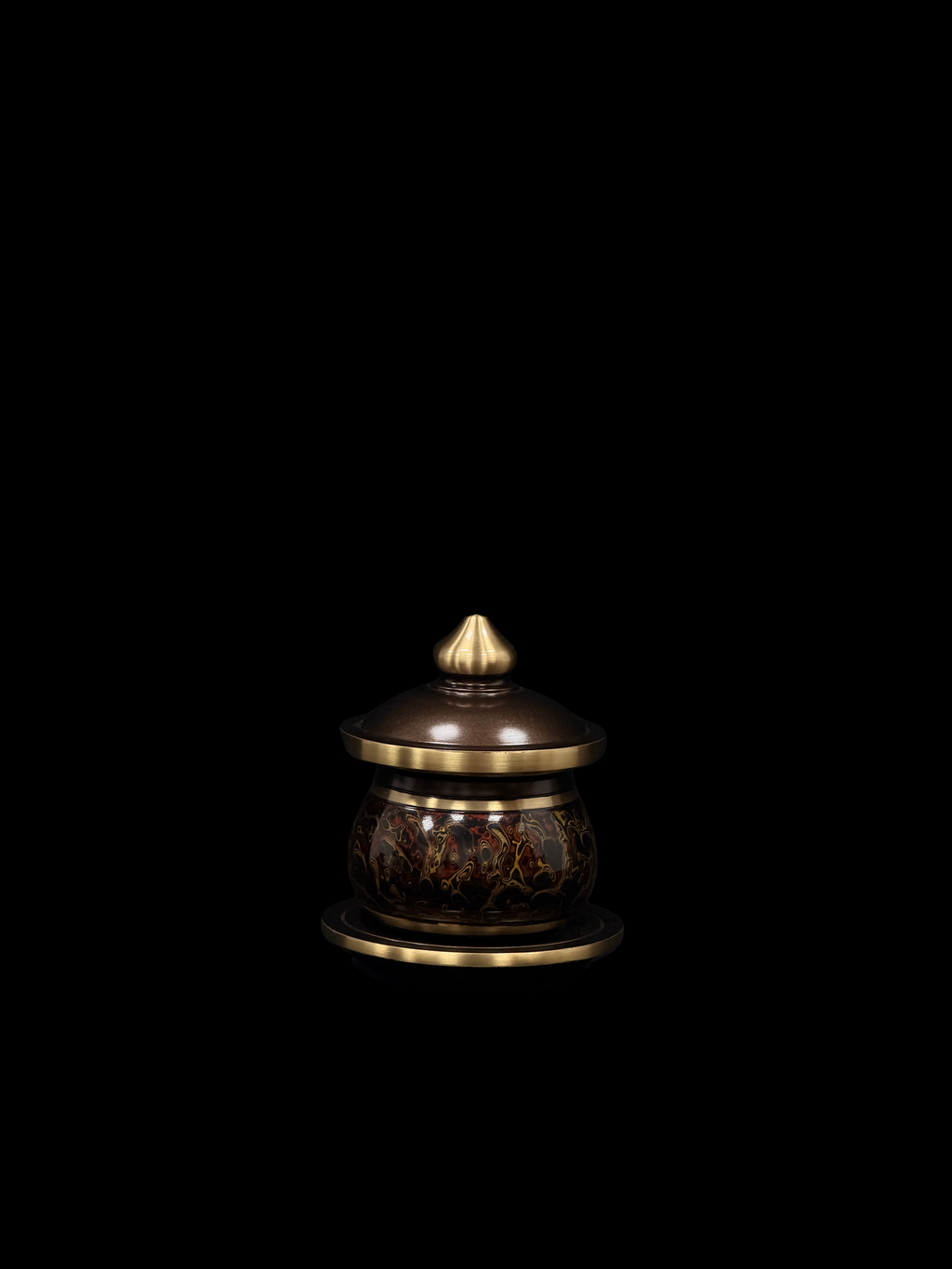 AuraForma Gilded Lidded Brass Canister