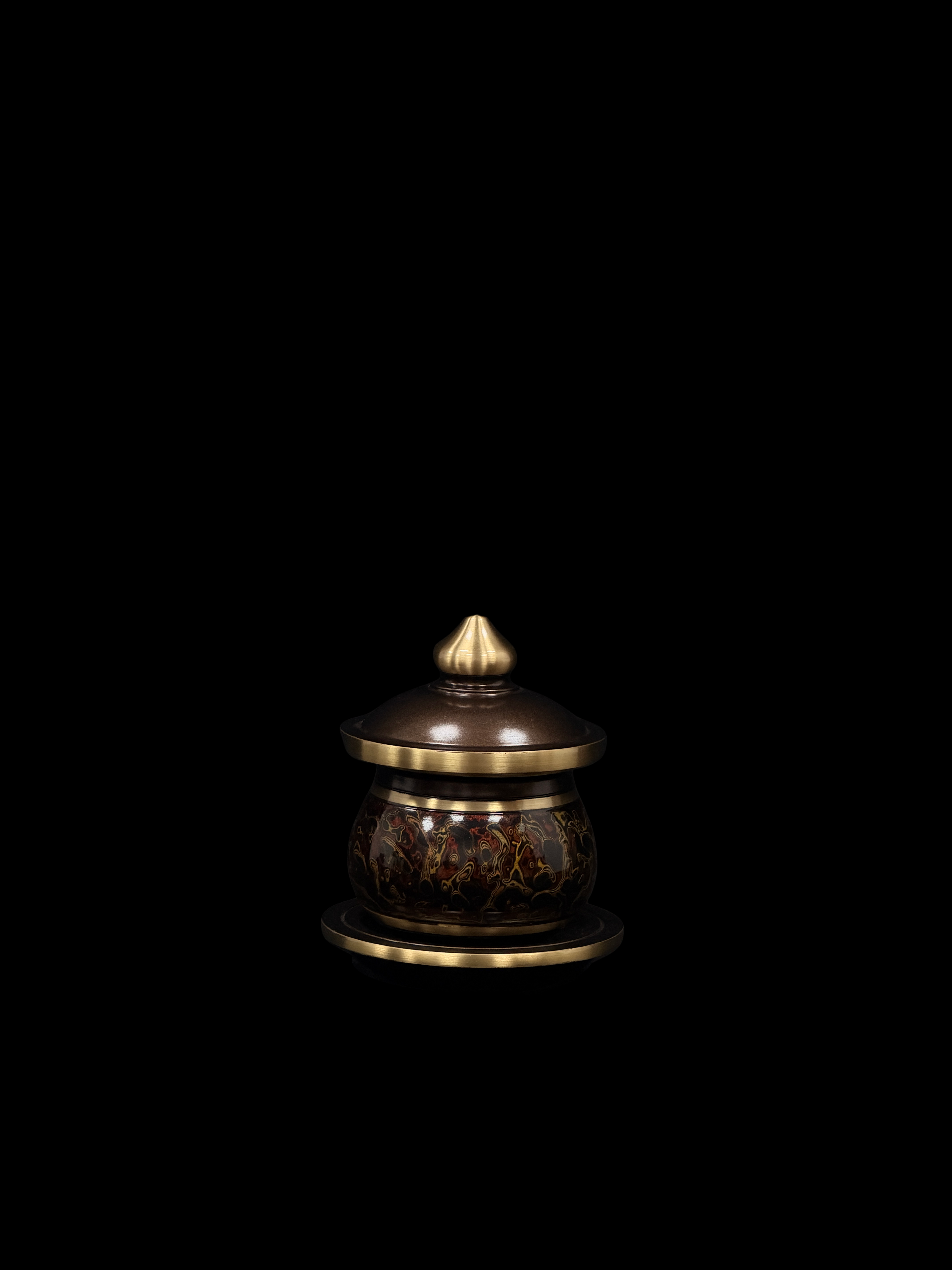 AuraForma Gilded Lidded Brass Canister