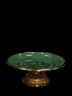 AuraForma Jade Offering Plate – Brass Rim