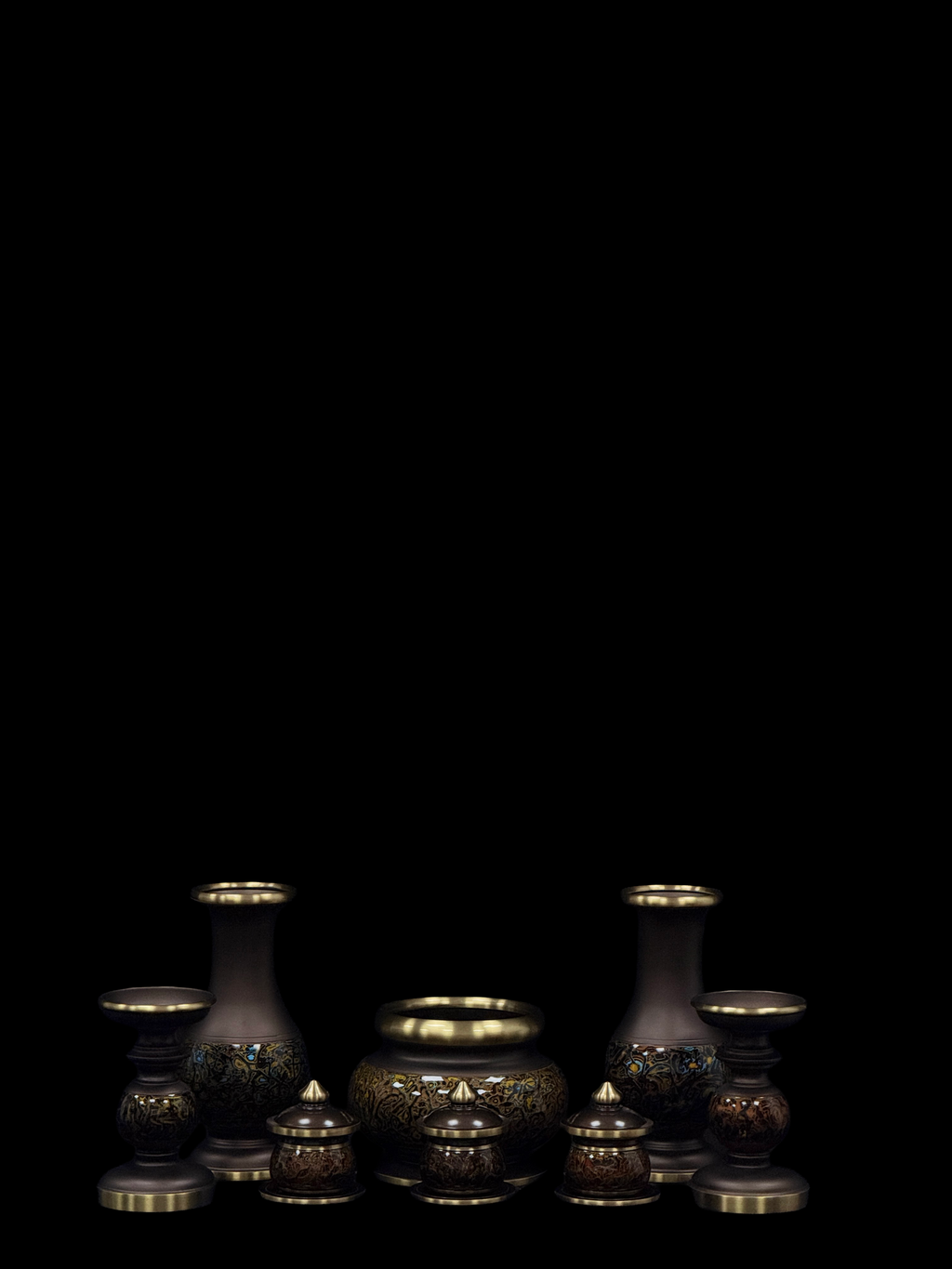 AuraForma Dark Brass Decor Set – Full Set (7 Pieces)