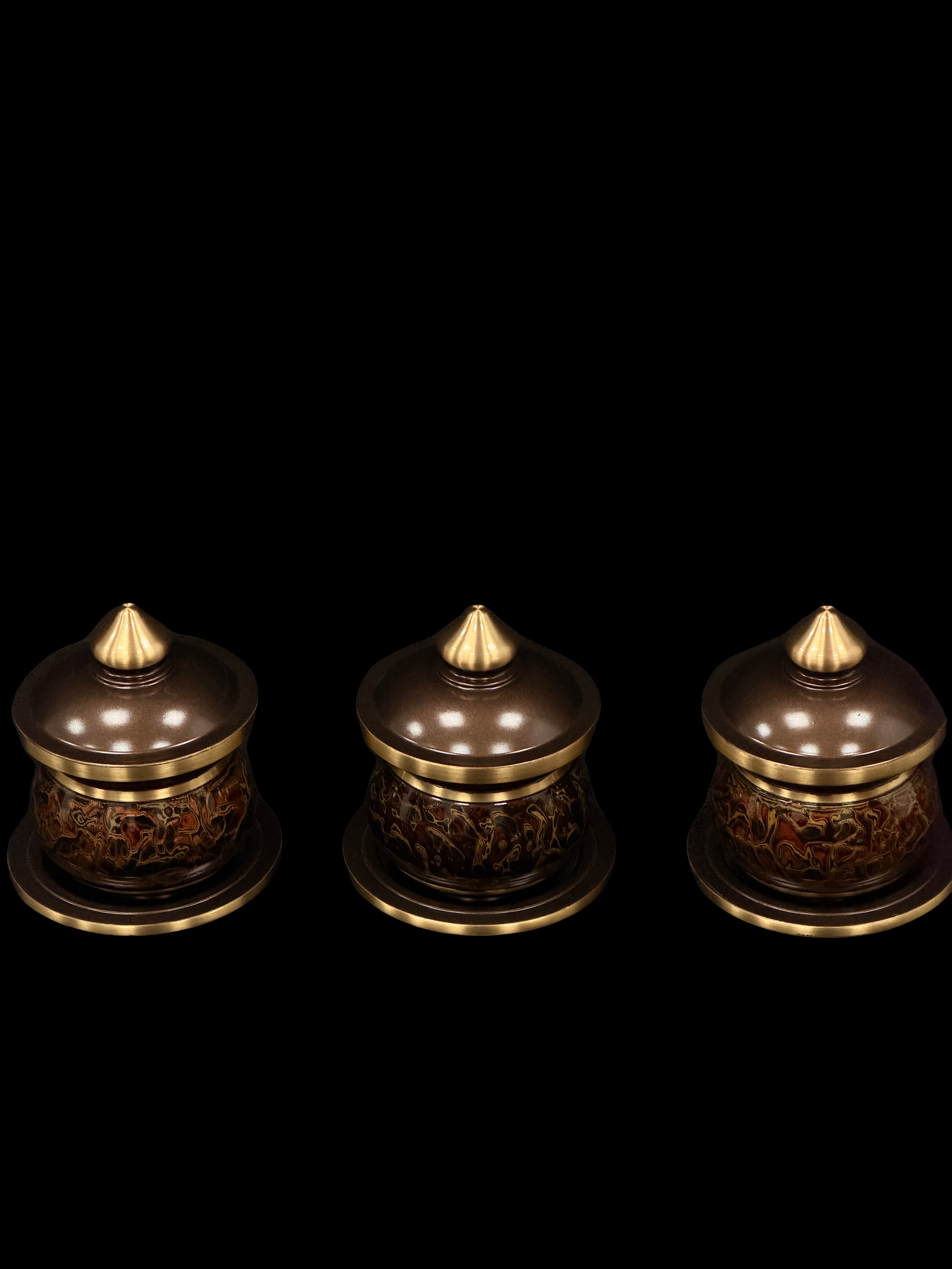 AuraForma Gilded Lidded Brass Canister