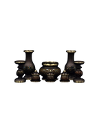 Umber Dark Brass Decor Set – Full Set (10 Pieces)