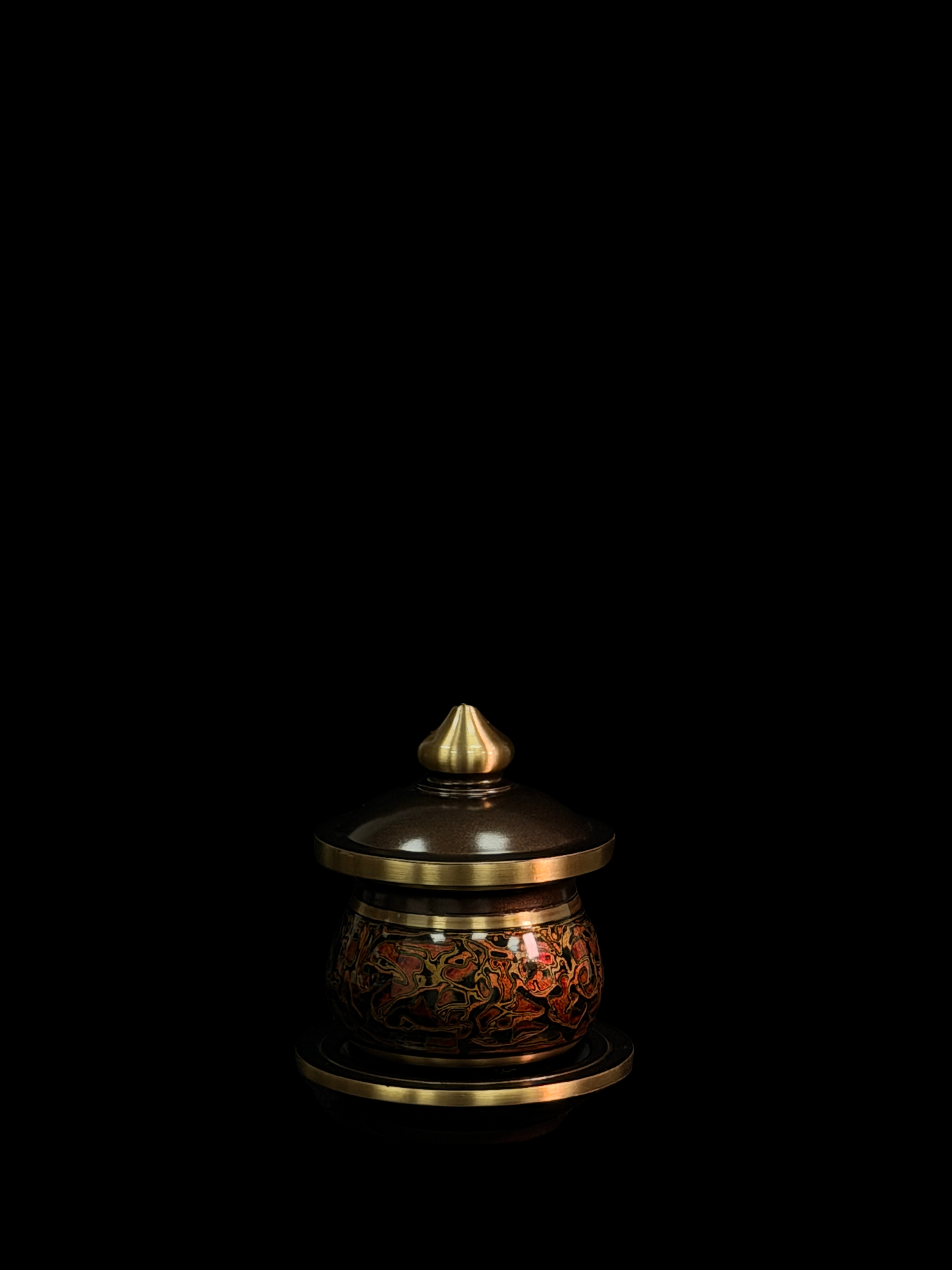 AuraForma Gilded Lidded Brass Canister
